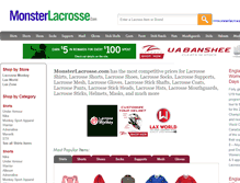 Tablet Screenshot of monsterlacrosse.com